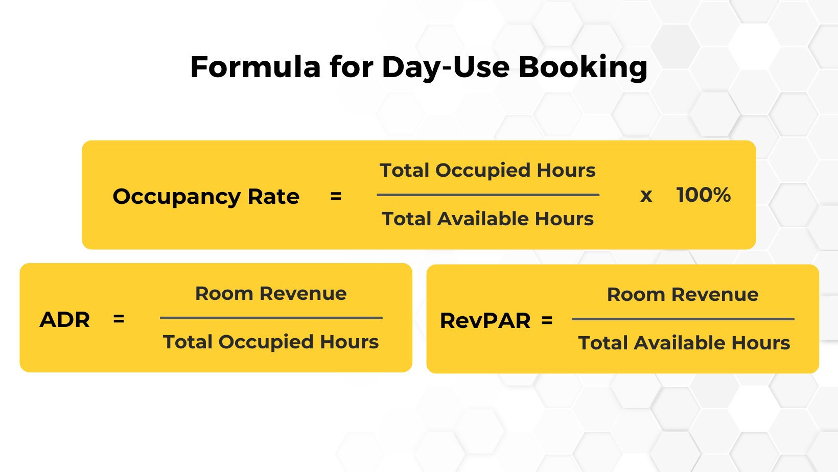 Day Use Booking Formula