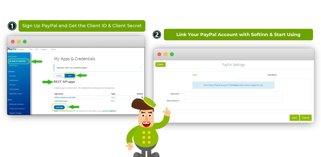 Sign Up PayPal and Get the Client ID & Client Secret