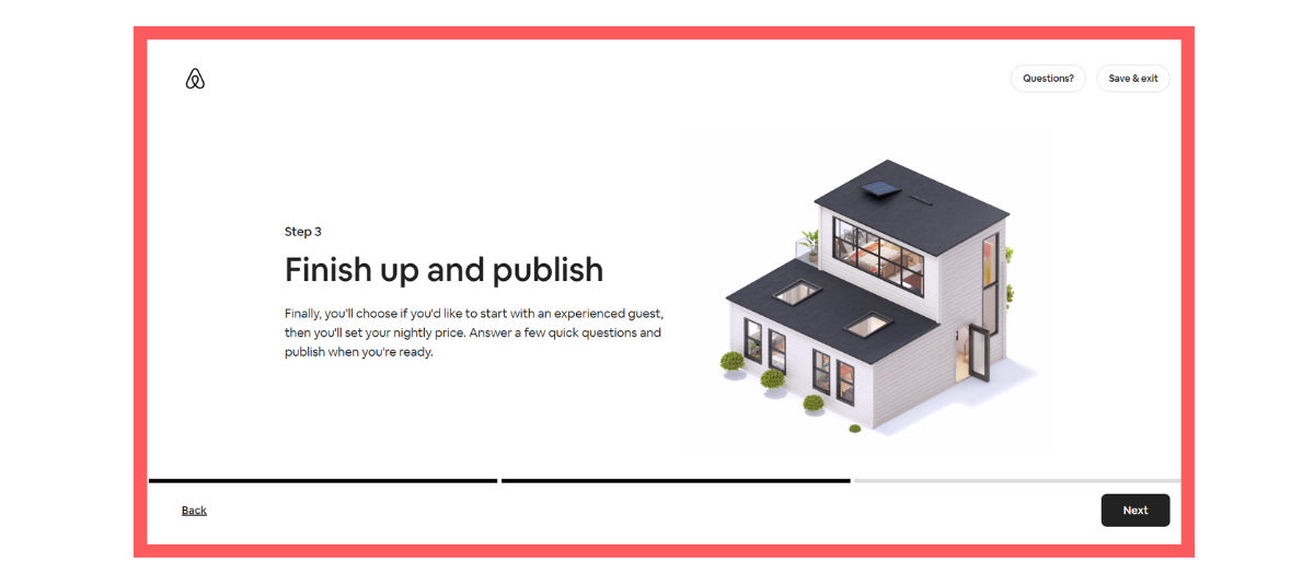 publish airbnb account