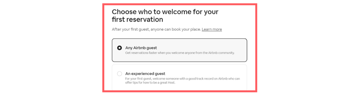 airbnb first guest