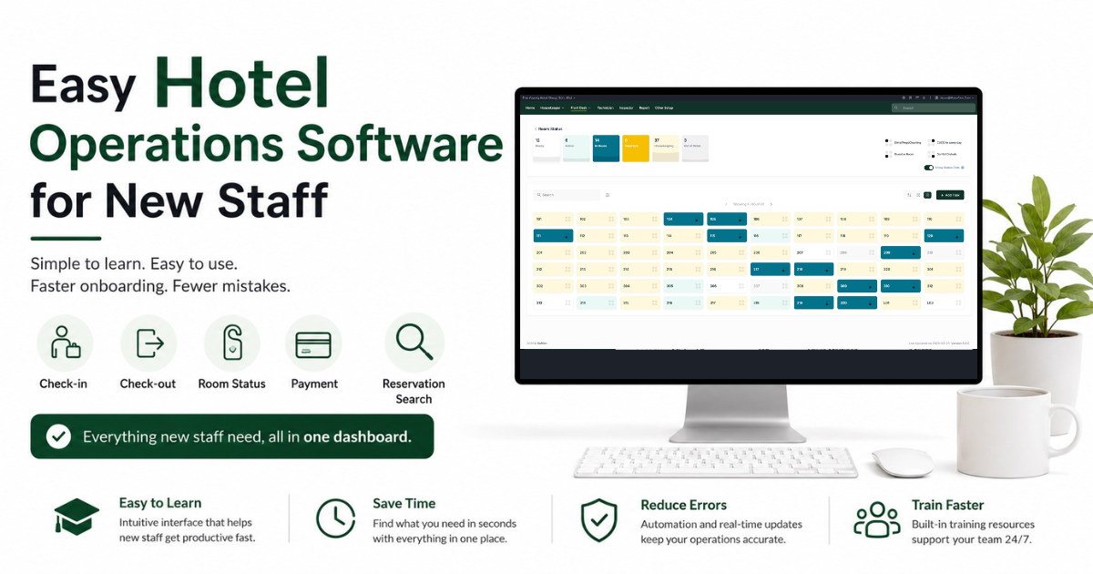 Easy Hotel Operations Software for New Staff